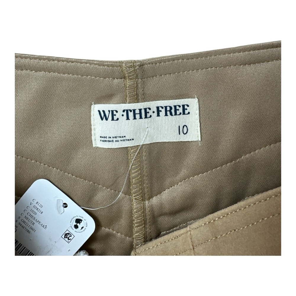 Free People Sierra Mini Skirt Women 10 Beige Suede Country Western Boho Festival - Picture 4 of 6